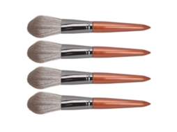 Conjunto De 4 Pincéis De Pó Soltos Para Maquiagem Facial Impecável E Pó Fixador Everley891