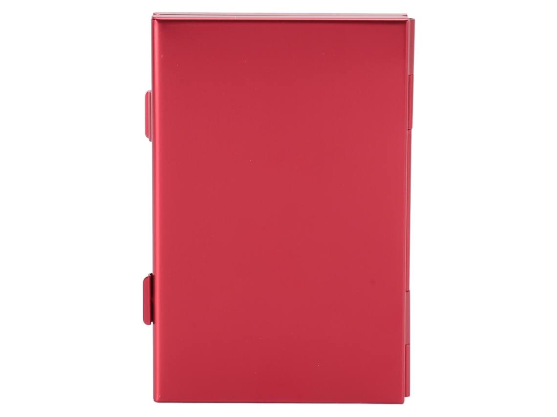 Estojo Cartões Switch LAXISCREED Alumínio 6 Slot Vermelho