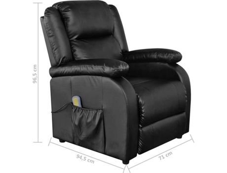 Cadeira de Massagens VIDAXL couro artificial preto elegante