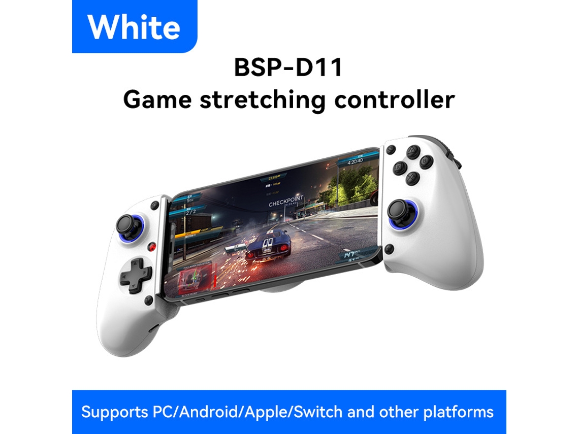 Comando De Jogo Sem Fios Bluetooth Com Gatilho Linear Hall Para Ios/android/ipad/pc/switch Branco Siurn
