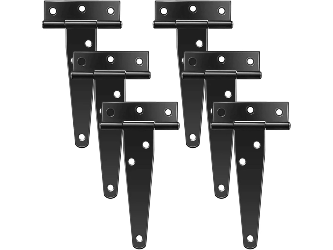 Dobradiças Para Janelas, Conjunto De 6 Peças, Dobradiças Em T De 4-polegadas, Dobradiças Rústicas Para Portões, Portas E