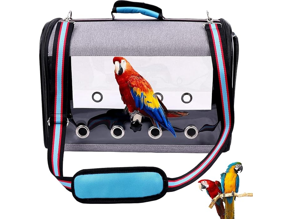Gaiola de Viagem para Pássaros, Alça Portátil para Papagaios e Pássaros, Respirável AQUAFORGE