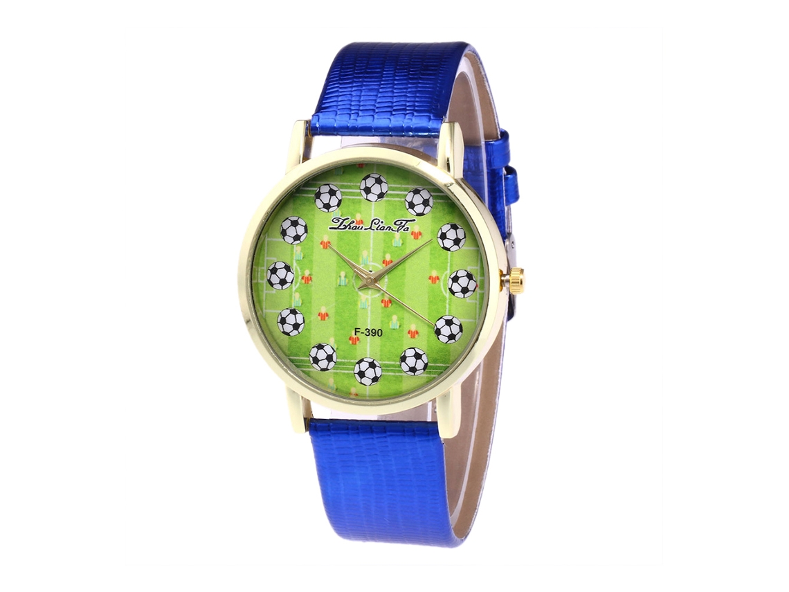 Reloj Hombre Coreano Zhoulianfa Piel Patrón Cocodrilo Cuarzo Azul F-390