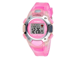 Relógio eletrônico Synoke para estudantes e crianças, pulseira moderna, rosa.