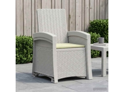 Vidaxl Cadeira De Jardim Reclinável Com Aparência De Rattan Pp