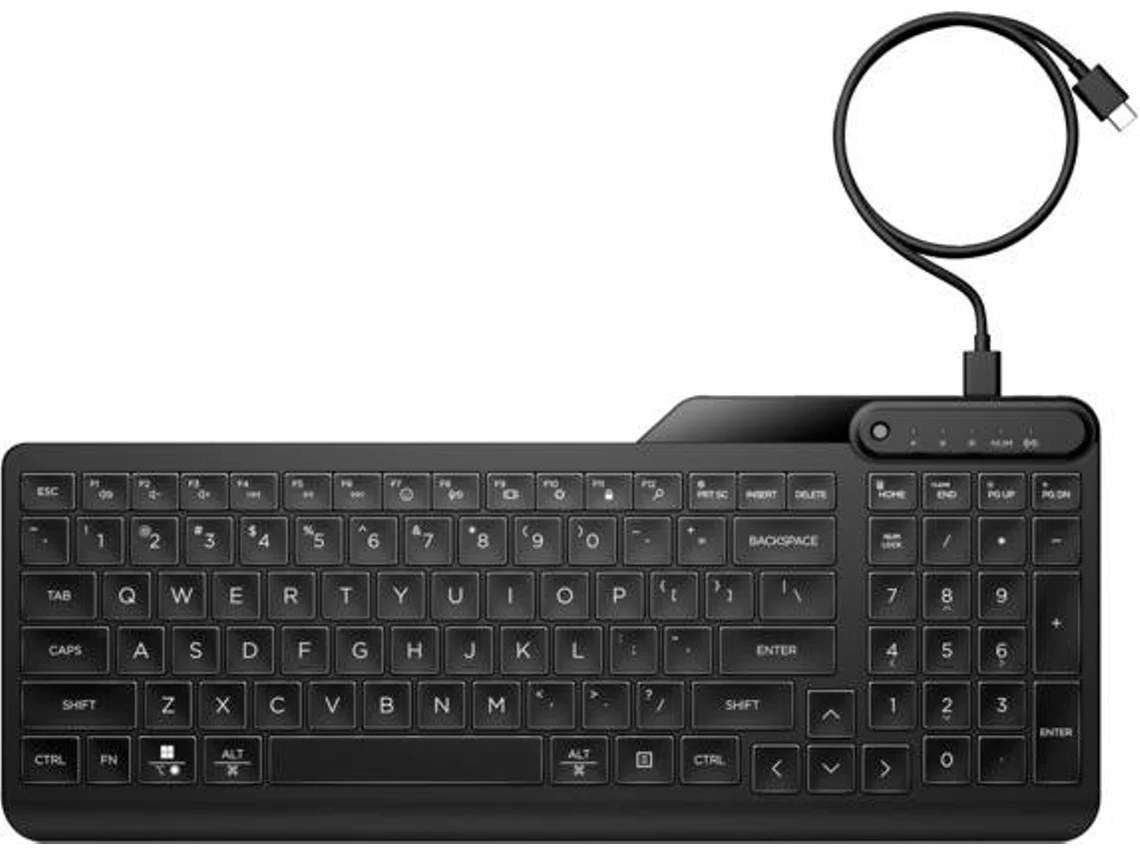 Teclado com Fio HP 400 Retroiluminado