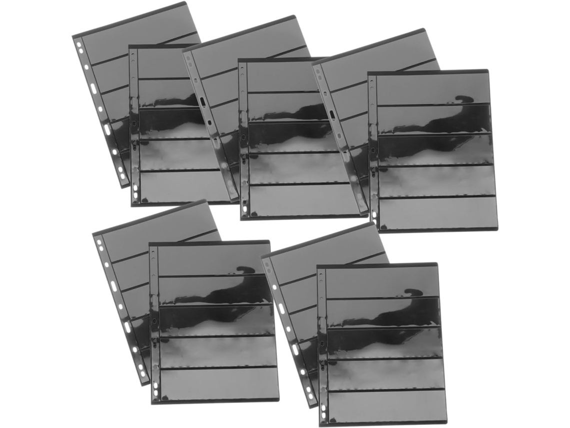 Shineofi Feuilles Volantes À Timbre Pet Noires Réutilisables 10 Peças Para Classe De Timbres Transparentes