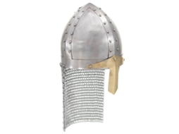 Vidaxl Capacete De Cavaleiro/cruzado Réplica Larp Aço Prateado
