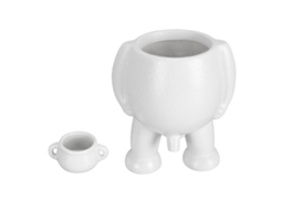 Vaso De Cerâmica Para Flores, Simulação Inovadora De Homenzinho, Decoração De Xixi, Suculentas, Vaso Para Escritório, Mesa, Branco