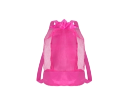 Mochila Dobrável Para Guardar Brinquedos De Praia Yuysan 50x23cm Cor Rosa Vermelha