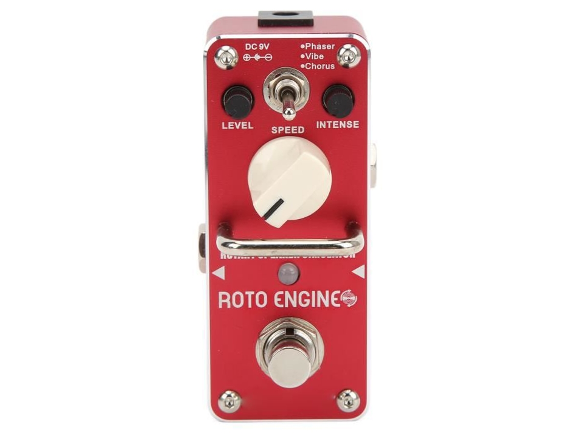 Pedal de Guitarra de Metal Pedal de Simulador de Alto-Falante Rotativo Pedais de Efeito de Guitarra de Metal Vermelho