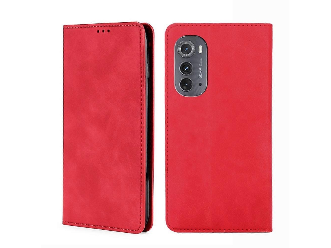 Capa De Couro Magnético Com Aba Horizontal Para Motorola Edge 2022.