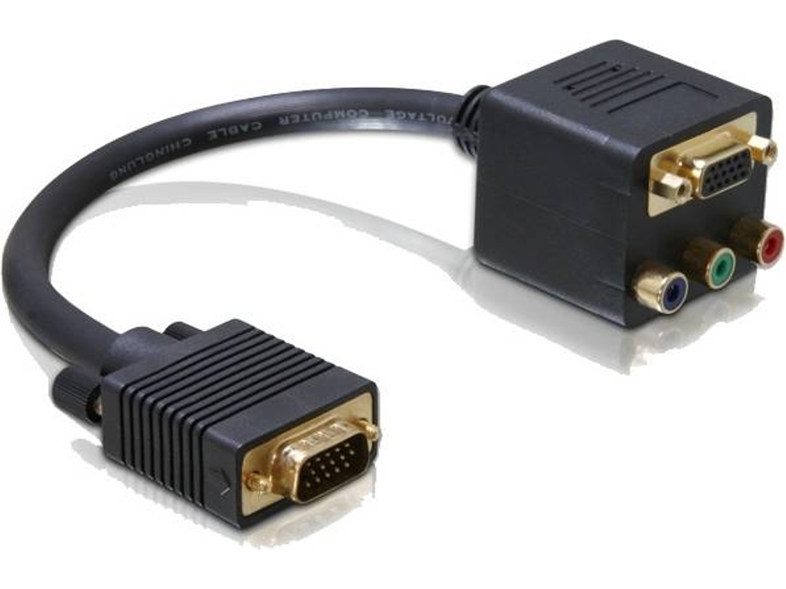 Cabo Interface DELOCK Adapter VGA to VGA + 3x Cinch