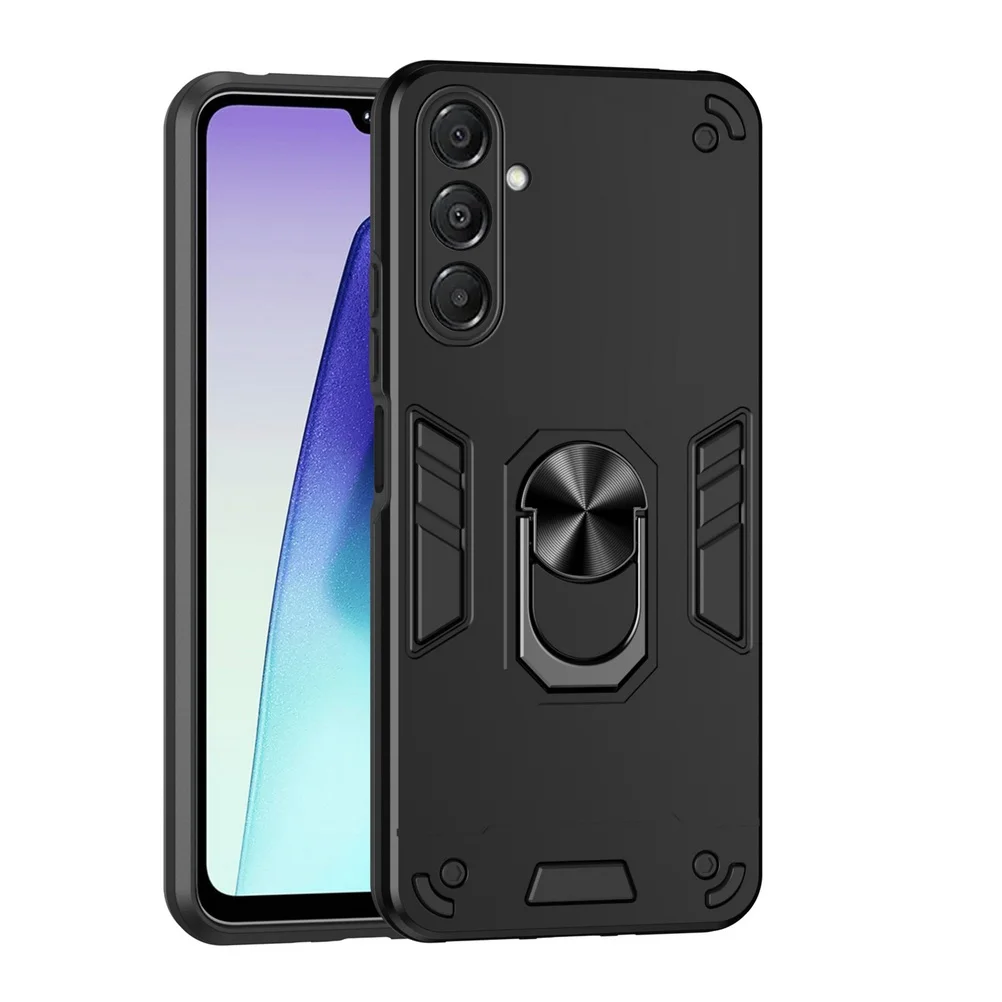 (preto, Galaxy A32) Capa Resistente Para Celular Com Suporte De Anel E Proteção Contra Quedas.