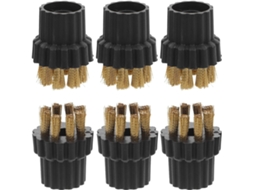 Conjunto De 6 Escovas Limpeza Com Cabeças Plástico E Cobre, Uso Versátil, Fácil Substituição Para Limpador A Vapor M8