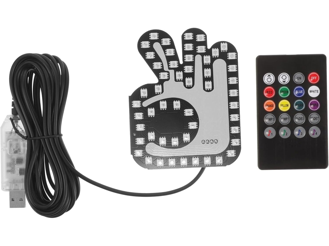 Painel De Luz Led Automotivo Gleavi Com Controle Por Gestos Sinalização Luminosa Controlada