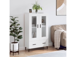 Vidaxl Aparador Alto 69,5x31x115 Cm Derivados De Madeira Branco