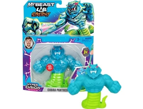 Figurine Elástica Mrbeast Lab Goo Jit Zu Cobra Pantera 11 Cm