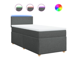 Box Spring Bed, Box Spring Beds Vidaxl Cinzeto Tecido (80 X 200 Cm)