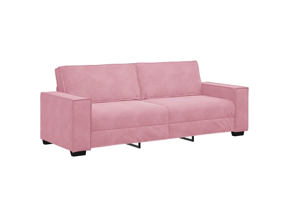 3-seater Sofa, 3-seater Sofas Vidaxl Cor-de-rosa Veludo (n/a)