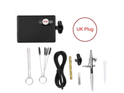 Máquina De Terapia Com Injeção De Oxigênio Em Água Mini Com Kit De Limpeza Airbrush Preto Plugue Uk