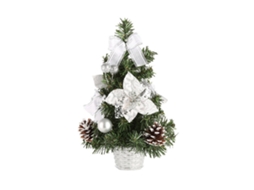 Árvore de Natal Mini Artificial Prateada, 30x18x18cm LAXISCREED