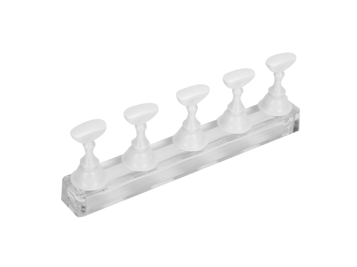 Suporte Prático Para Unhas Falsas Com Aderência Magnética Base De Acrílico Para Manicure Ferramenta De Exibição E Prática