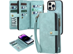 Capa Fólio Livro Fecho Correr para iPhone 11 pro max VEANXIN Azul