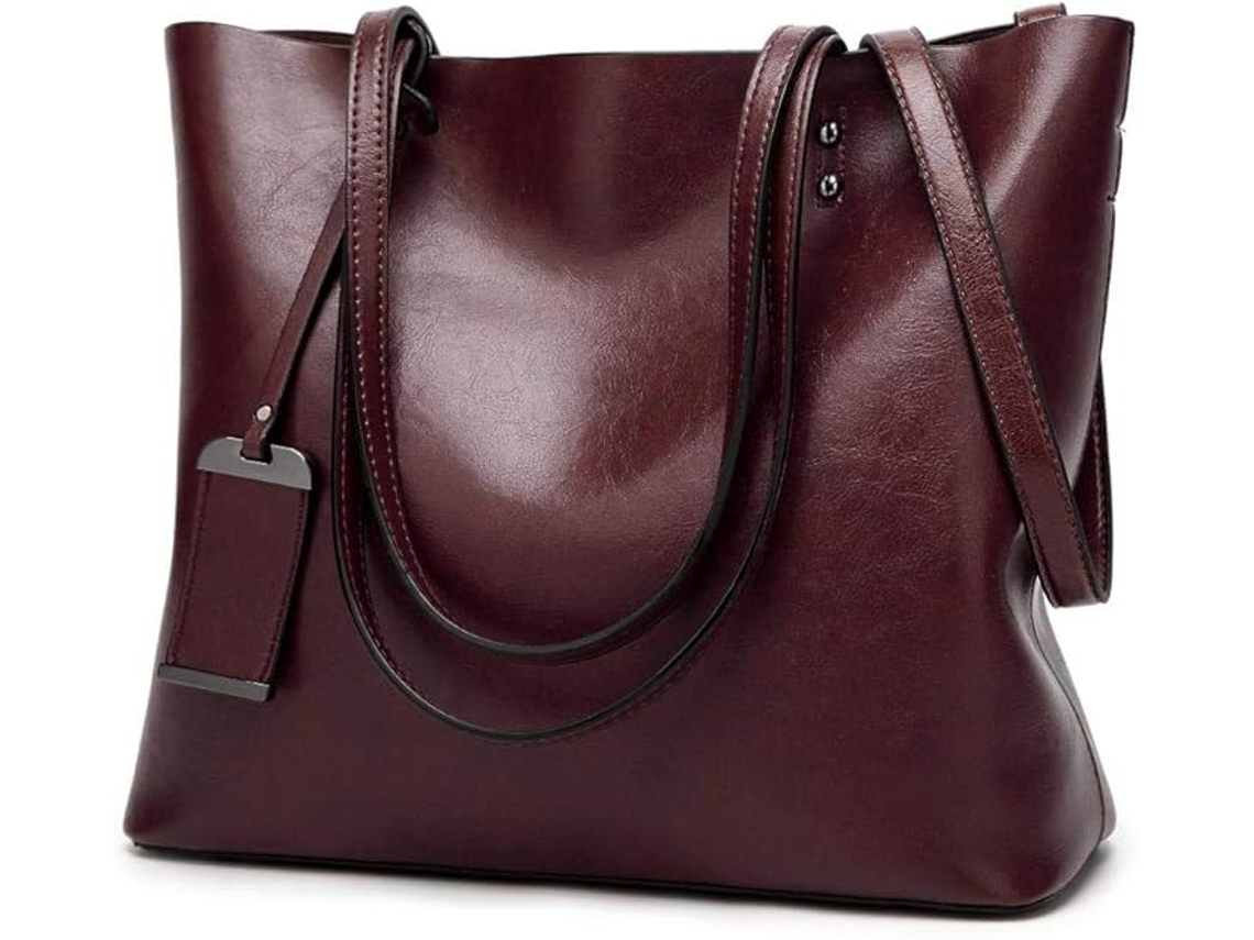 Bolsas Femininas Da Moda Em Couro Pu Macio, Espaçosas, Retrô, Vintage, Bolsas De Mão, Bolsas De Ombro, Bolsas Tote Aquaforge (marrom Escuro)