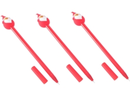 Conjunto De 3 Canetas Esferográficas Stobok Com Tinta Preta E Desenho