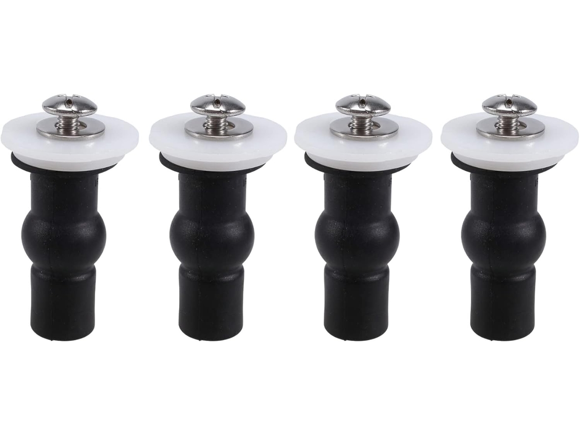 Conjunto De 4 Dobradiças Para Assento Sanitário Com Tampa De Borracha E Parafusos Expansíveis. Fixaç Gokoco