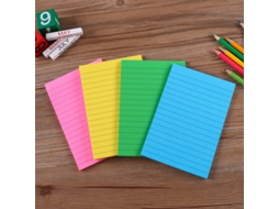 Blocos de Notas Adesivas com Linhas, Blocos de Notas Adesivas em 4 Cores, Blocos de Notas Post, It Coloridos BRILVIBERA