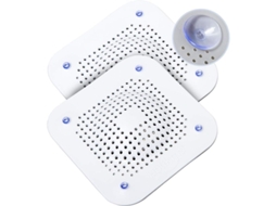 2026 capturador de Pelo para Drenaje 2 Pack, Protector de Drenaje de Silicona Con Ventosas Desmontables para Baño, Cocina, Tubería, Blanco