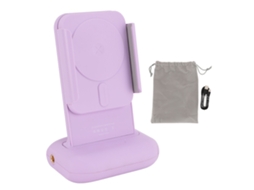 Suporte para câmera de telefone móvel com agarradeira e controle remoto bluetooth, articulado e extensível, roxo | LOGITECH
