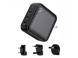Carregador Invzi 3x Usb-c Para Celulares E Laptops 140w Ganhub Ue Reino Unido Austrália Eua
