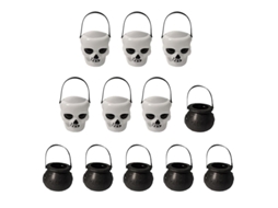 12 Unidades de Balde de Doces de Halloween para Decoração de Halloween ALLINLESS
