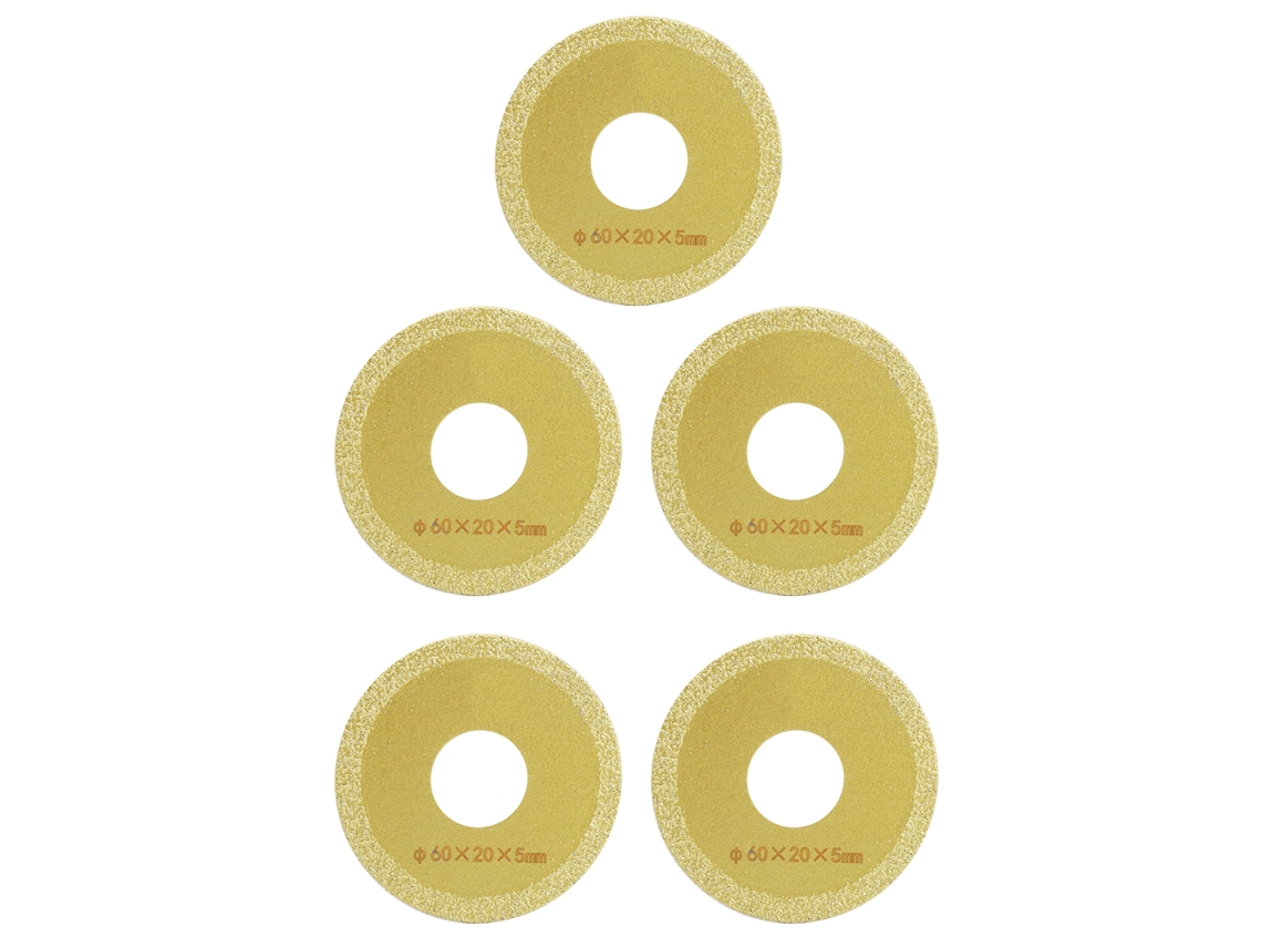 5pcs Disco De Corte Diamante Lâmina Serra 60mm Sinterizado Ouro Para Mármore Ferramentas De Polimento Rápido