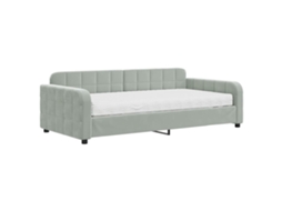 Daybed With Mattress, Daybeds With Mattresses Vidaxl Cinzeto Veludo (100 X 200 Cm)