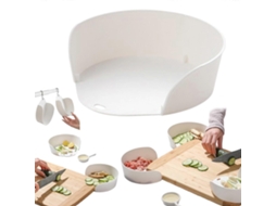 Tigela Para Preparo De Alimentos Com Design Deslizante, Recipiente De Grande Capacidade Para Uso Sob A Tábua, Própria Para Lava-louças.