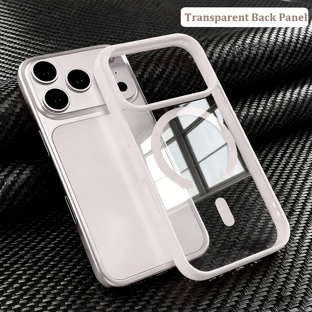 Capa Para Iphone 16 Pro Max Branca Com Carregamento Sem Fio Magsafe