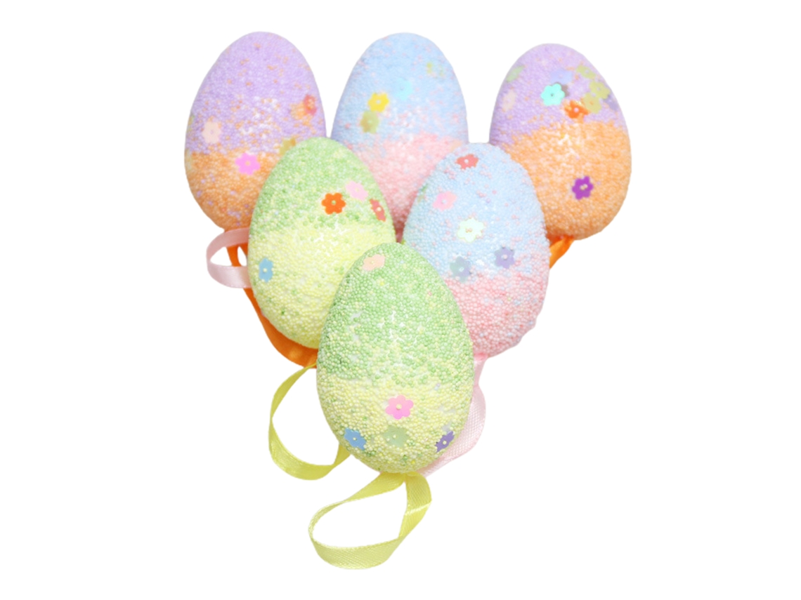 Ovo de Páscoa colorido em espuma para decoração e presente de festas LAXISCREED