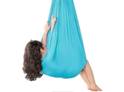 Balanço Sensorial Para Crianças E Adultos Interior Para Autismo Tdah Necessidades Especiais Efeito Calmante Rede 150*280cm Lago Azul