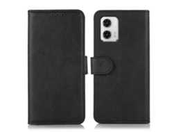 Capa De Celular Em Couro Com Textura De Vaca Para Motorola Moto G73 5g
