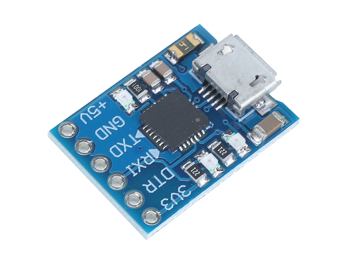 Conversor USB Laxiscreed para UART TTL com saídas de 3,3 V e 5 V para projetos eletrônicos.