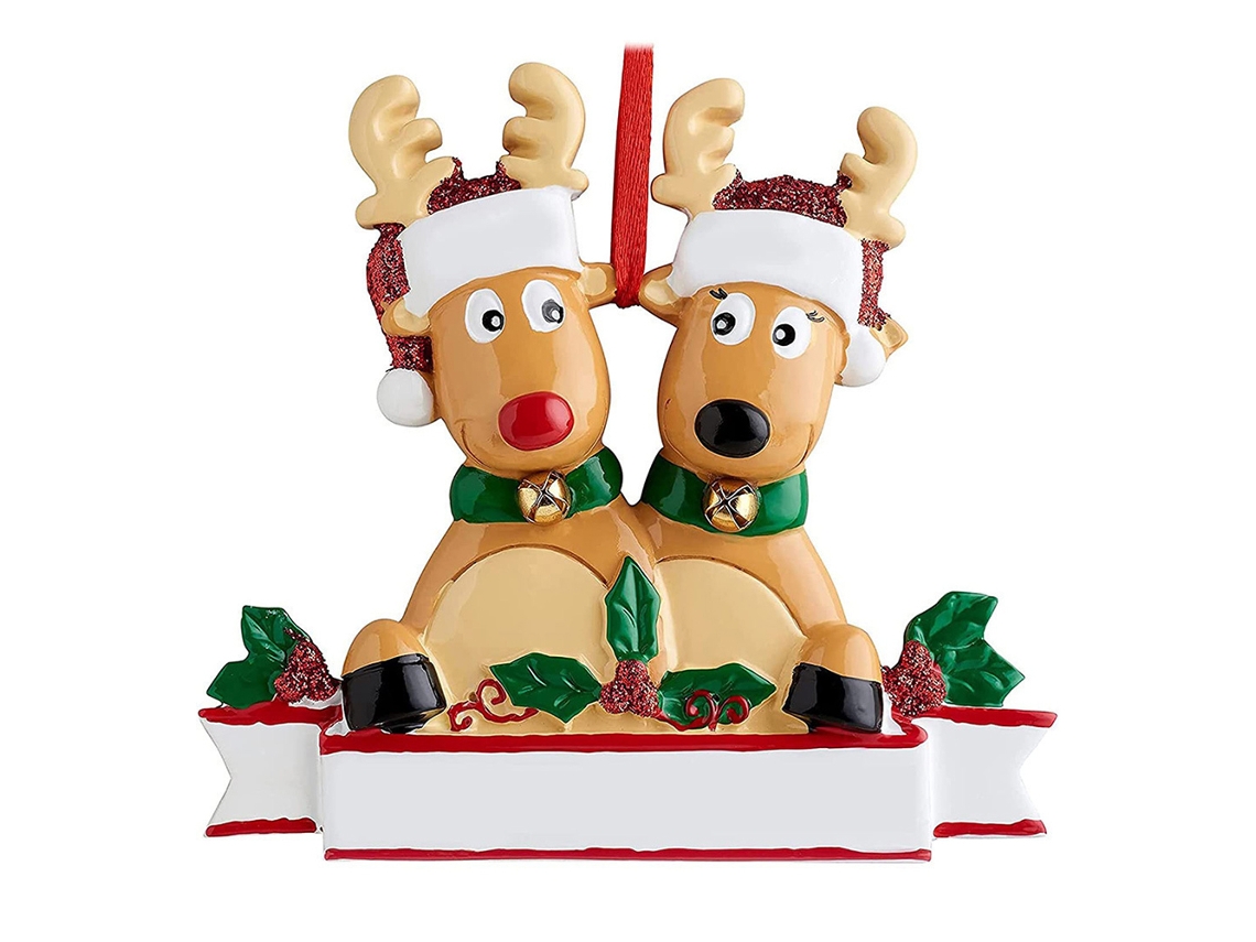 Enfeites Personalizados para Árvores de Natal de Cervos Enfeites Diy para Pendurar Árvores de Natal para Presente Família-2