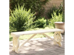 Vidaxl Banco De Jardim 115 Cm Madeira De Abeto Maciça