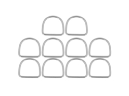 10pcs Anéis D Em Aço Inox 316 Semi Circulares Para Rigging De Kayak Marinho 40x37x4mm