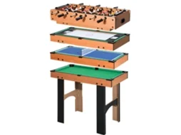 Mesa Multijogos 4 em 1 Pebolim Hóquei Tênis Bilhar 87x43x73cm VELTRIX