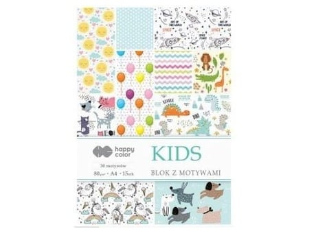 Bloco Com Temas Infantis, 15 Folhas Happy Color