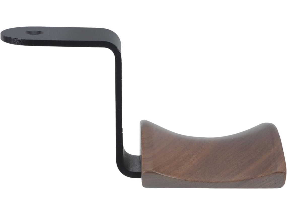 Suporte De Parede Para Fone De Ouvido Callaron Em Alumínio E Madeira Cáqui, Design Minimalista E Elegante